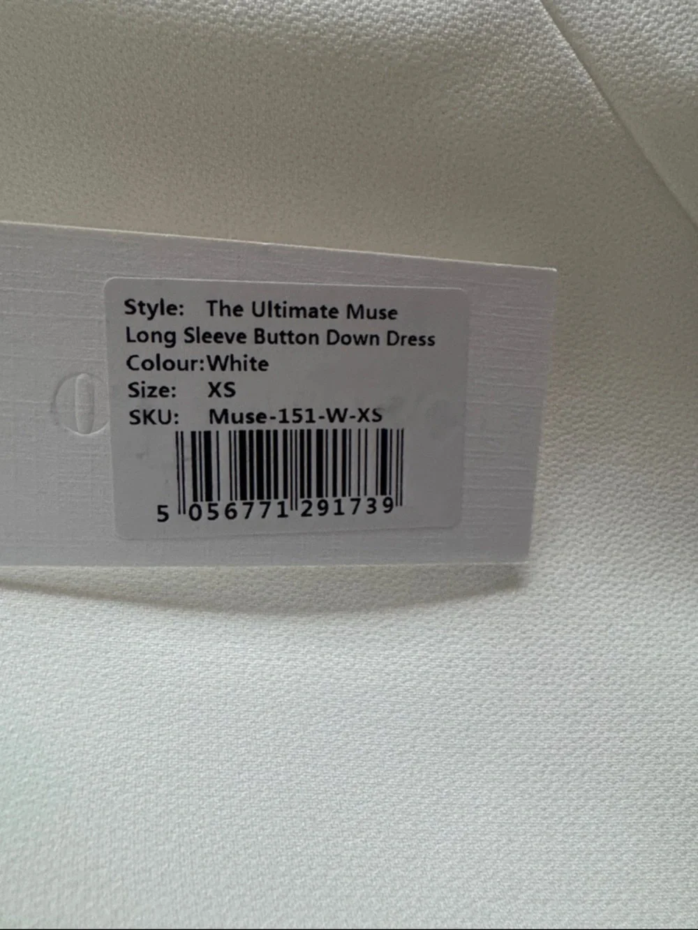 Structured White Button-Front Mini Dress - Picture 3 of 5